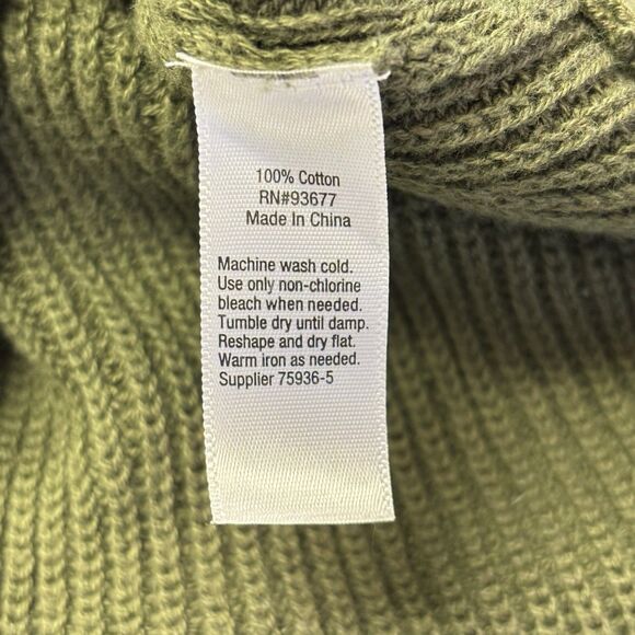 A NEW APPROACH ana Cable Knit Long Sleeve Green Tunic Sweater - Picture 7 of 7